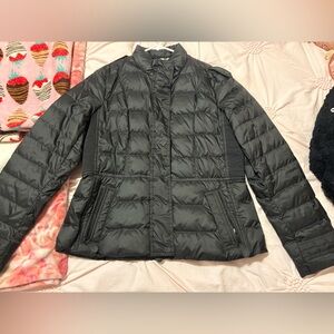 Burberry Black Puffer Jacket with Check Lining